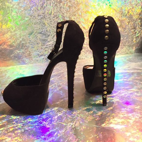 Wild Diva platform shoes with studs, size 7 - Picture 2 of 8